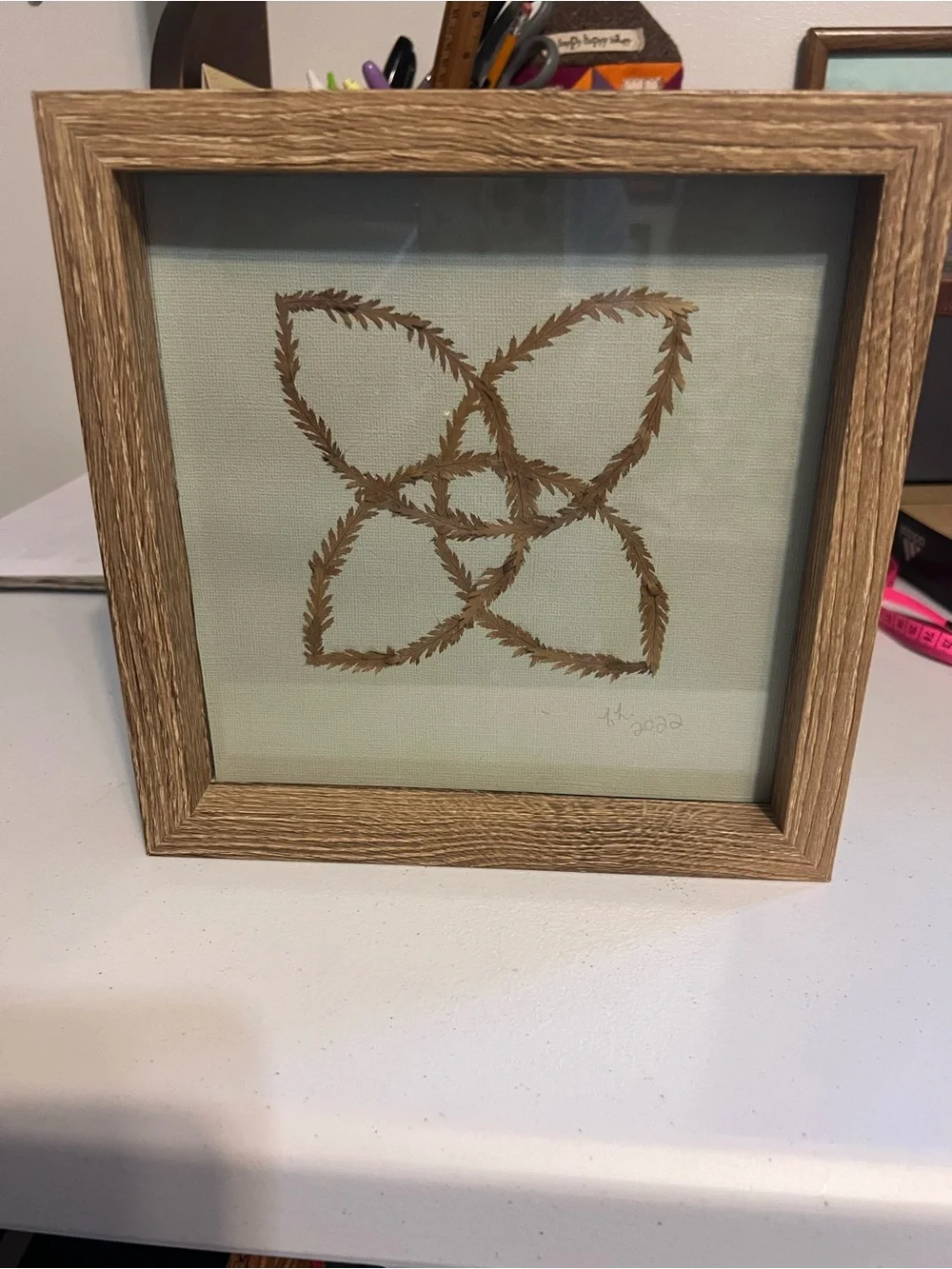 Framed Botanical Celtic Knot Wall Art